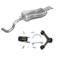 Endschalldämpfer Auspuff +Anbausatz für VW Golf 4 Bora I 1.6 FSi 2.0 GTi NEU