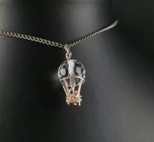 Charms Anhänger Sterlingsilber Heißluftballon mit Glaskugel - Fliegen & Freiheit