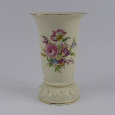 Rosenthal Porzellan Vase Maria Blumenmuster elfenbeinfarben 24 cm