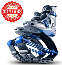 Orginal Kangoo Jumps POWER SHOE (KINDERSCHUHE!) Silver/Blue Größe S (36-38,5)