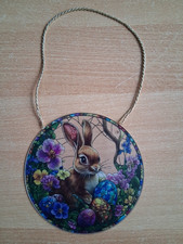 Fensterbild, Acryl, Hase mit