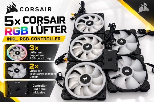 Corsair rgb gehäuselüfter - 5x,