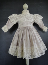 Kleid aus Seide Parma für Puppe Antik Vintage 45 CM, jumeau, Bru, Steiner