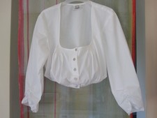Dirndlbluse  Gr. 42 weiß - Spieth & Wensky - 3/4 Arm - Baumwollmischung