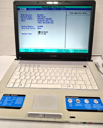Sony vaio pcg 7x1m - vaio, pcg-7x1m