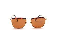 Herren Sonnenbrille Metall Pilot Gold Braun Sport Fahren UV Schutz Italy 