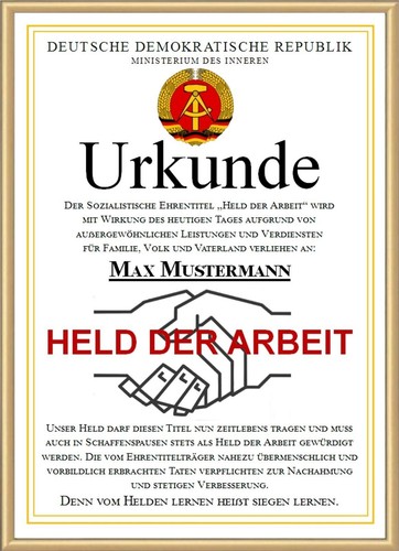 Ddr held der arbeit - held, mit