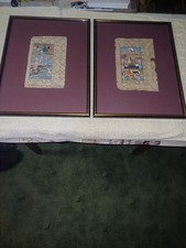 1 Paar Bilder Zeichnungen ,Stich?  Arabisch?
