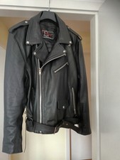 Motorrad Rocker Lederjacke ROCKABILLY Chopper Biker Jacke Clubjacke Bikerjacke