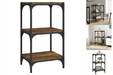 Bücherregal Räuchereiche 40x33x70,5 Cm Spanplatte Und Stahl B-Ware