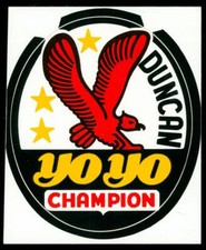 Werbe Aufkleber - Duncan Toys Yoyo Champion Jojo - 7x9cm - Vintage 80er 90er