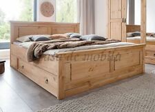 Massivholz Schubladen-bett 180x200cm Kiefer massiv gelaugt geölt Doppelbett holz