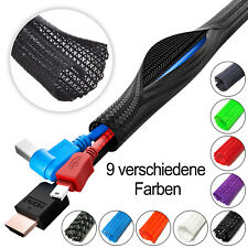 ★ Geflechtschlauch geschlitzt selbstschließend Kabelschlauch Kabelschutz PET ★