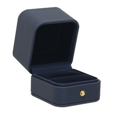 Samt Ring Box Einzel Slot Hochzeit Ring Box Vintage Schmuck Halterung Blau