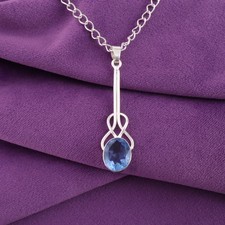 Tansanit Edelstein 925 Sterlingsilber Schmuck Handmade Anhänger Geschenk für Sie