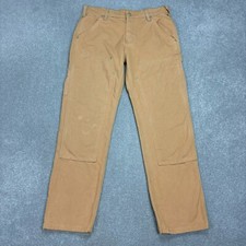 Carhartt Hose Erwachsene 34 x 30 hellbraun Doppelknie Workwear Zimmermannshos...