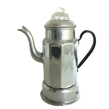 ALU Perkolator elektr. Glasfenster Kaffeekocher Kaffeemaschine Kaffekanne