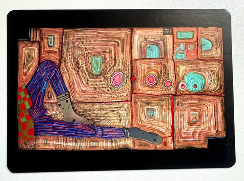 Postkarte hundertwasser 1975 - postkarte,