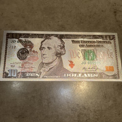 Dollar schein silberfolie - 10,