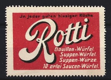 Reklamemarke rotti bouillon - reklamemarke, bouillon-