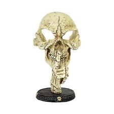 Dekofigur Totenkopf PSSST mit Fuss Totenschädel Totenkopf-Figur Schädel Gothic