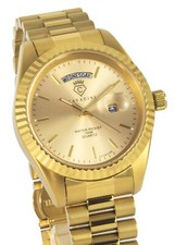 Cavadini Herrenuhr Leonardo CV-332JDD Tag Datum massiv Edelstahl