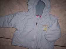 Super "Sanetta" Jacke m. Kaputze + Klapp-Handschuh, hellblau, neuw. Gr.62