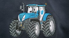 Sweatshirt Zintgraf dunkelblau Traktor blau Gr.164 100% Baumwolle wie neu Herbst