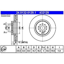 2x ATE Scheibenbremse vorne