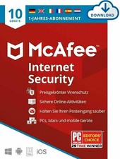 McAfee Internet Security 2025 UNBEGRENZT 10 Geräte 1Jahr Multidevice AntiVirus  
