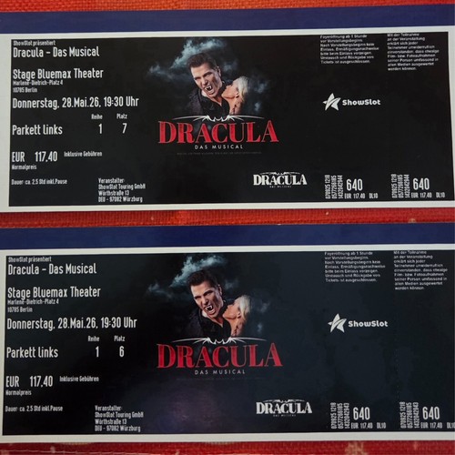 Karten für musical dracula - karten,