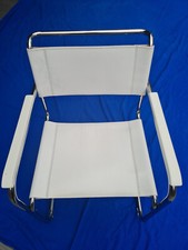 Thonet S34 Freischwinger Bauhaus Klassiker Stuhl Leder weiß