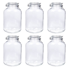 6x 5 Liter Drahtbügelglas Fido, luftdicht, Vorratsglas für Nudeln, Kaffee, Mehl