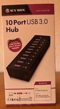 ICY BOX IB-AC6110 10-Port USB 3.0 Hub mit Ladeport, NEU / IN OVP !! REDUZIERT !!