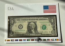 BANKNOTENBRIEF  UNIDED STATES OF AMERICA  USA + ONE DOLLAR  
