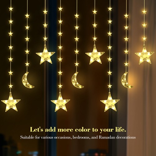 72led lichterkette sterne mond - 72led,