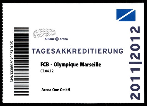 Ticket 2012 bayern münchen - ticket, fc