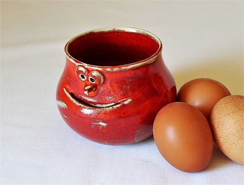 Eiertrenner rot keramik - rot,