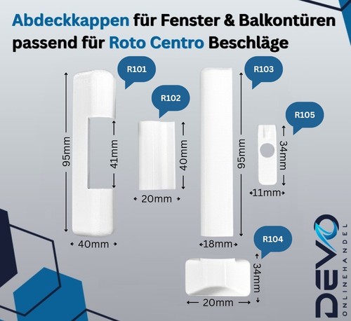 Abdeckkappen passend für roto - abdeckkappen,