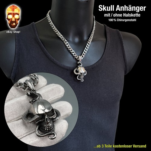 Skull schlange anhänger - skull,