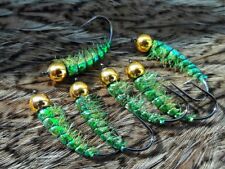 Krebs grün-olive Tungsten/ Goldkopf # 10 - # 12 beschwert Fliegenfischen Fliege