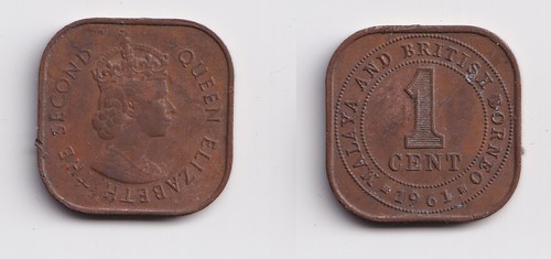 Cents bronze münze malaya - 1,
