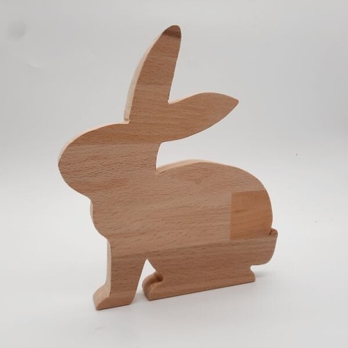 Hase aus buchenholz deko - aus,