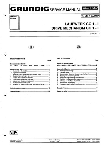 Grundig service manual für - grundig,