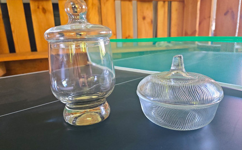 Glas vorratsdose bonboniere - 2x,