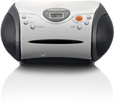 LENCO SCD-24 Stereo tragbares UKW-Radio mit CD-Player Weiß/Schwarz AC