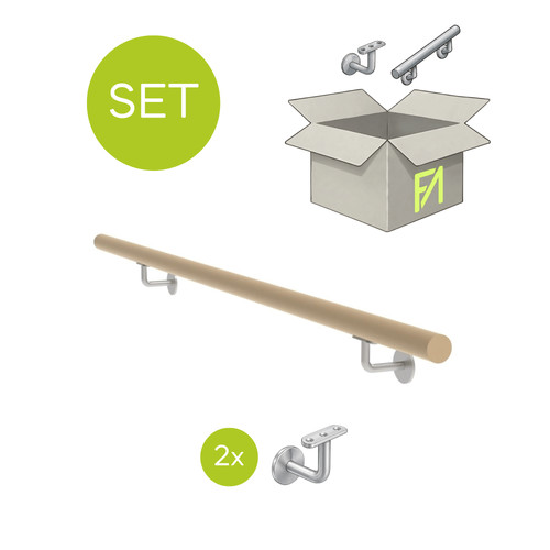 Wandhandlauf set eiche v2a - set,