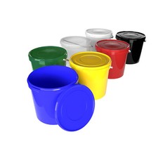 Eimer mit Deckel 10 Liter Lebensmittelecht Leereimer Kunststoff Rund Griff PP