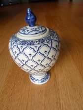 Deckeldose Dose Porzellan Blau