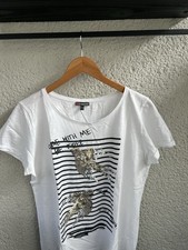 T-Shirt Weiss mit Pailletten